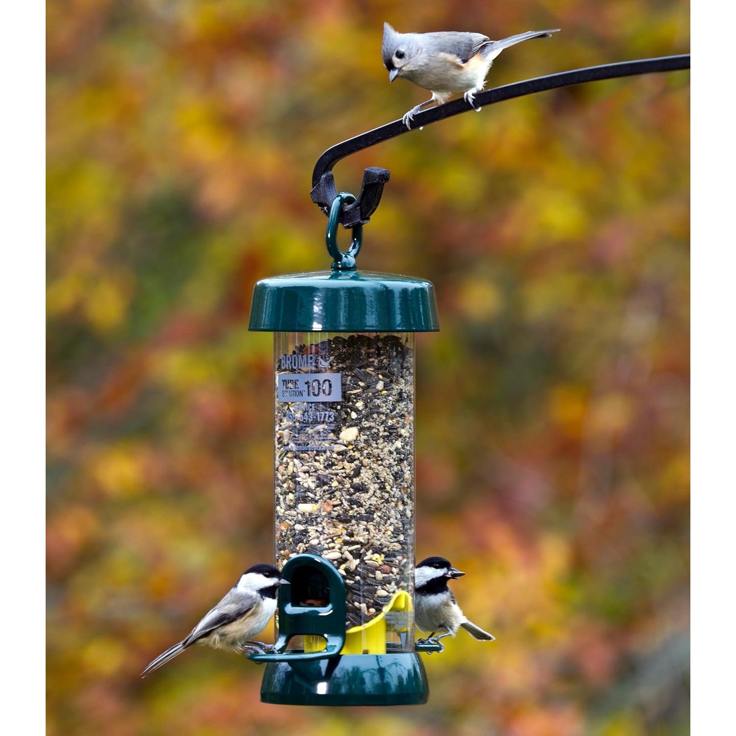 Alimentador de Aves Brome Tube Solution 100 - 0.77 kg, Verde