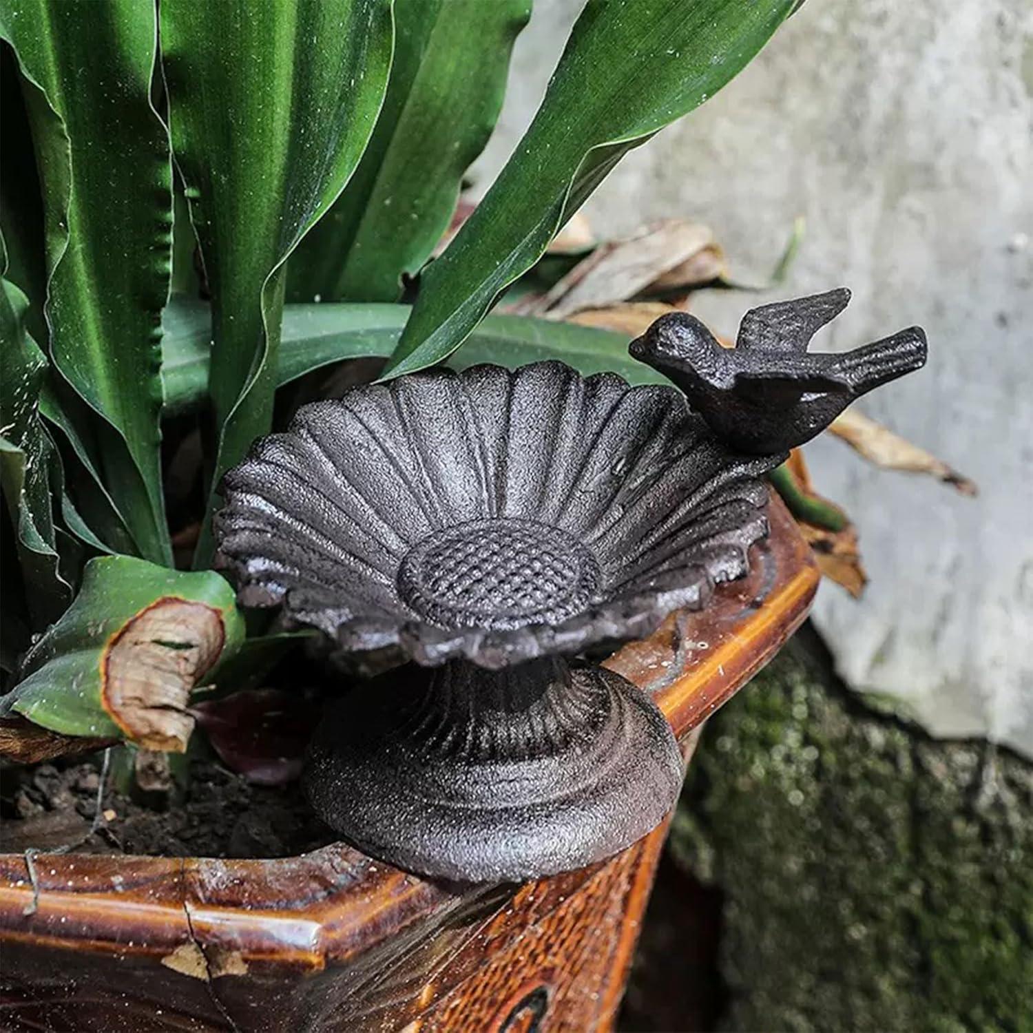 Comedero para Aves VSPDVO Girasol de Hierro Fundido 13x13 cm