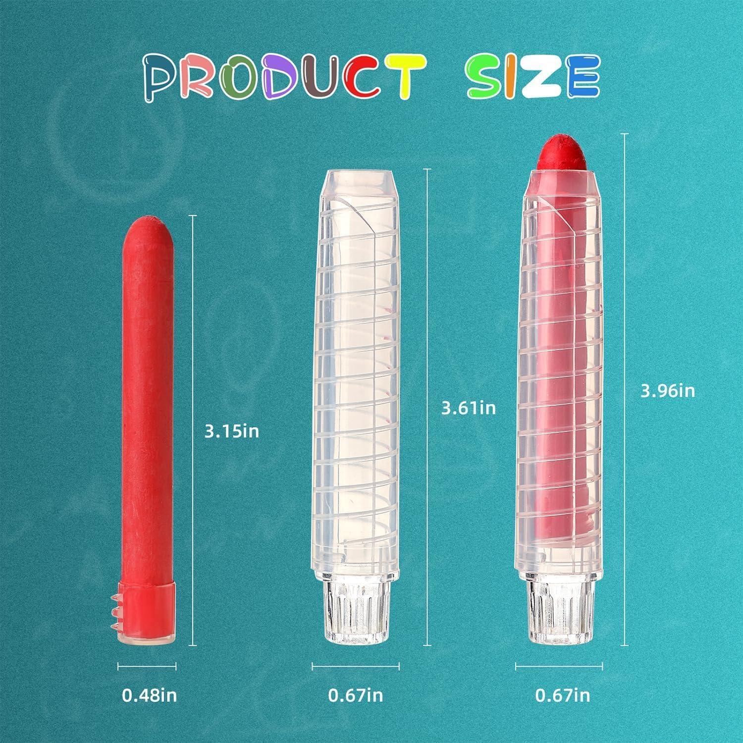 12 Piezas Tiza Sin Polvo HNXAZG Multicolor Lavable 0.5mm