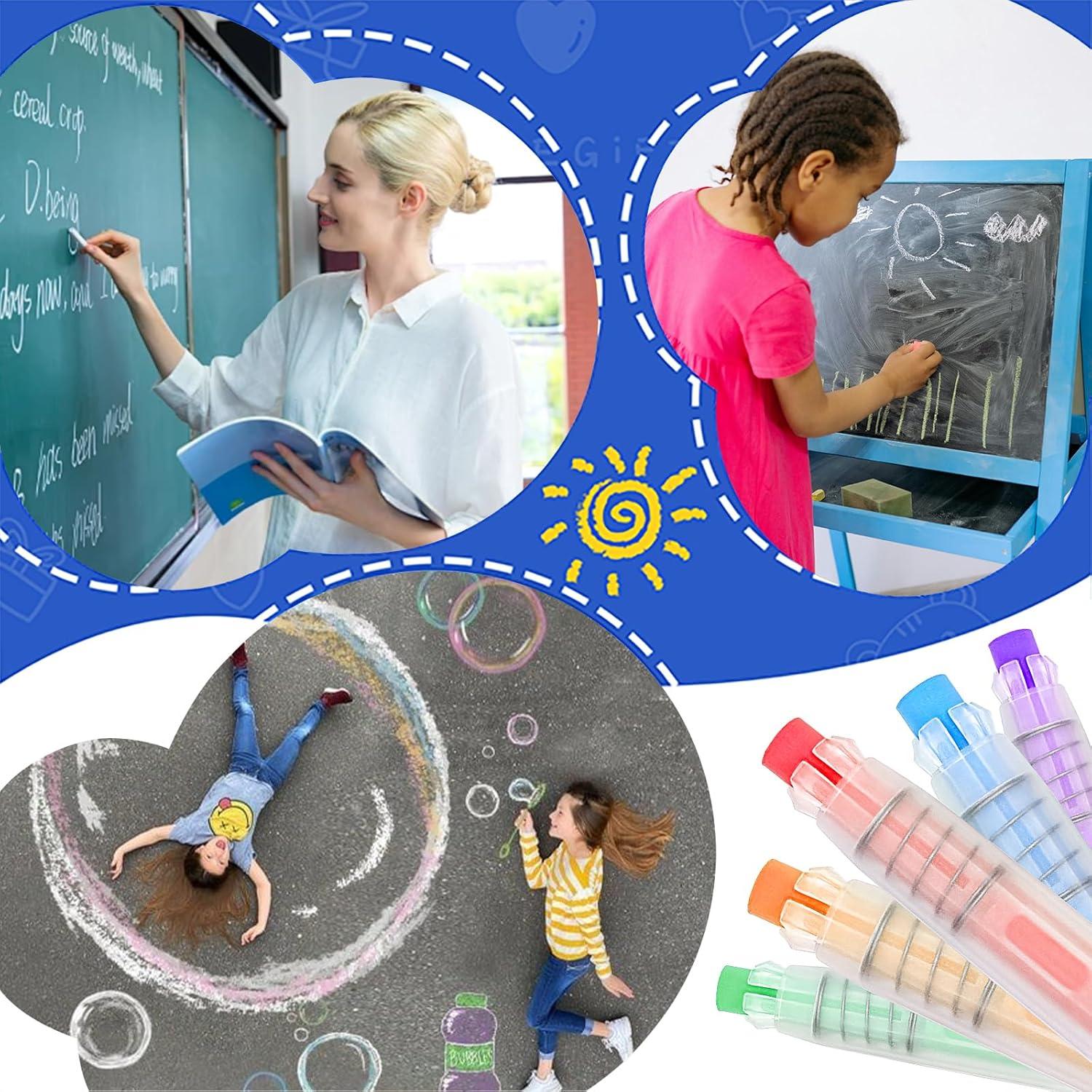 Tiza de Escritura No Tóxica Achaltiza 12 Colores Lavable