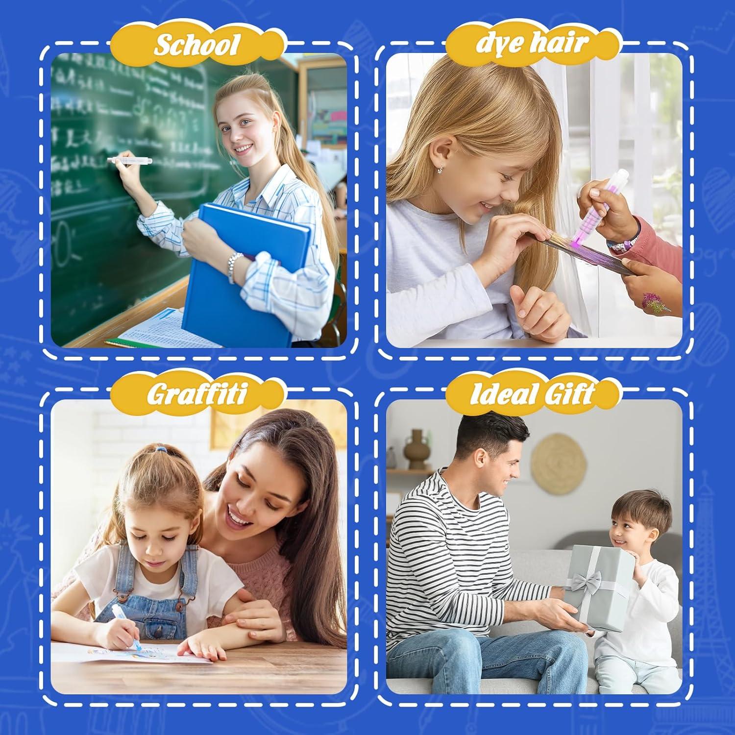 Tiza de Escritura No Tóxica Achaltiza 12 Colores Lavable