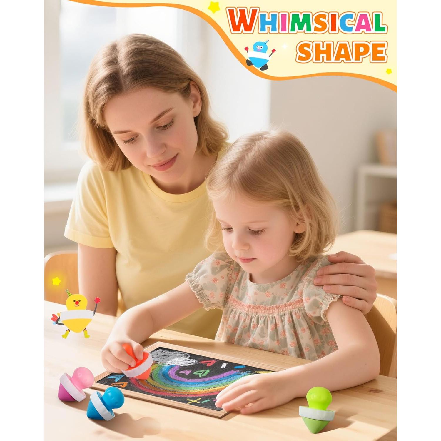 Tiza de Acera NewFamily 12 Colores Sin Polvo No Tóxica