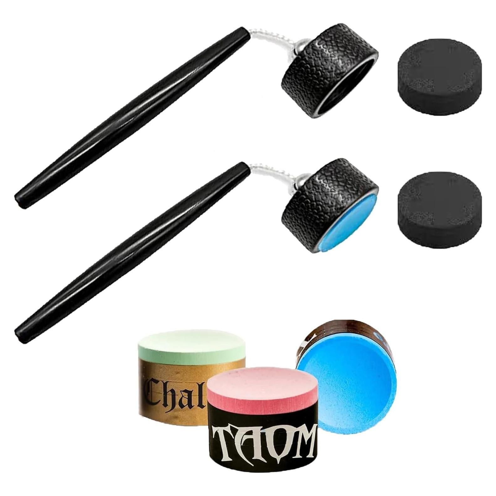 Soporte de Tiza para Billar NMMUGOR - Paquete de 2 - Ligero y Portátil