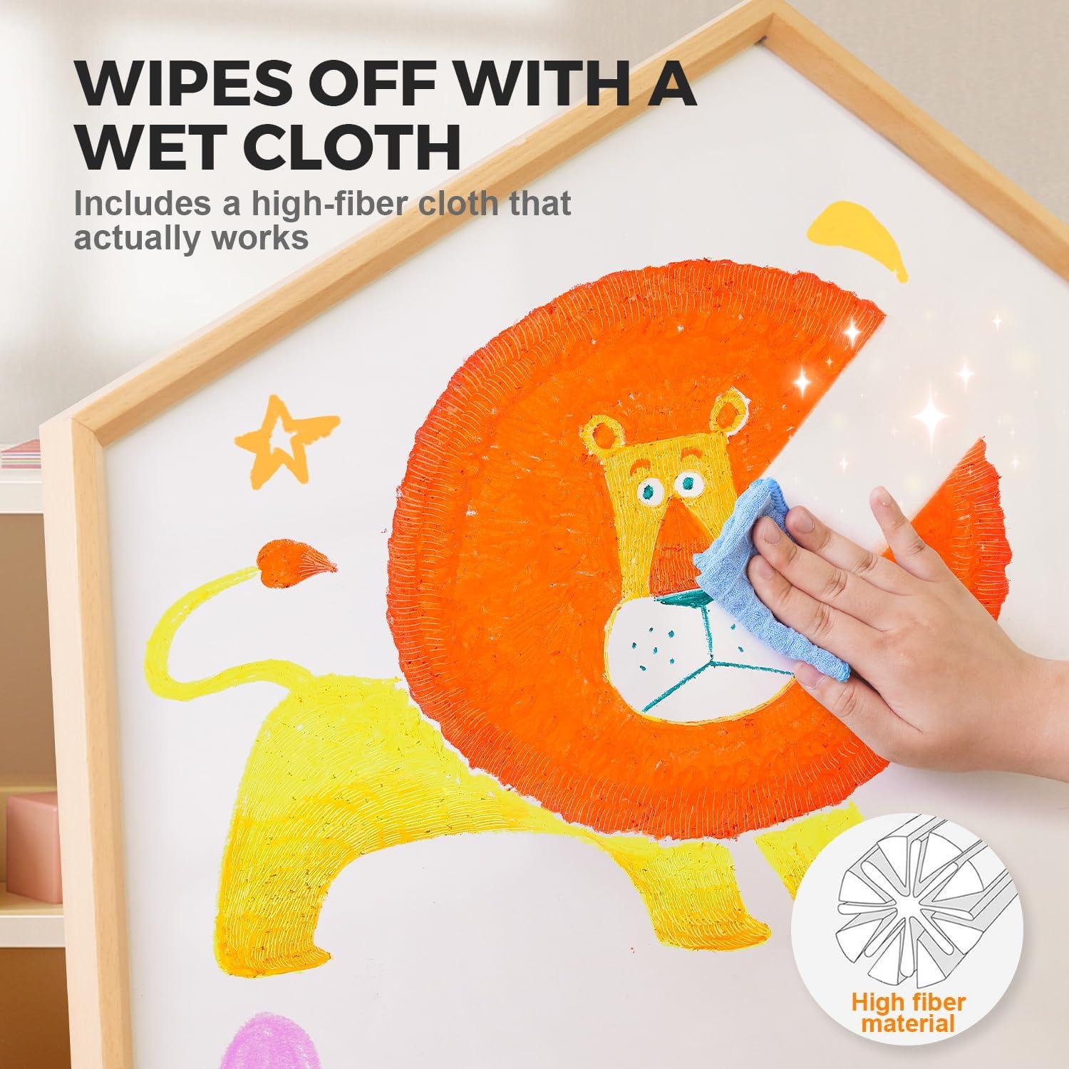 Tiza Sin Polvo Jar Melo 12 PCS Multicolor Jumbo Lavable