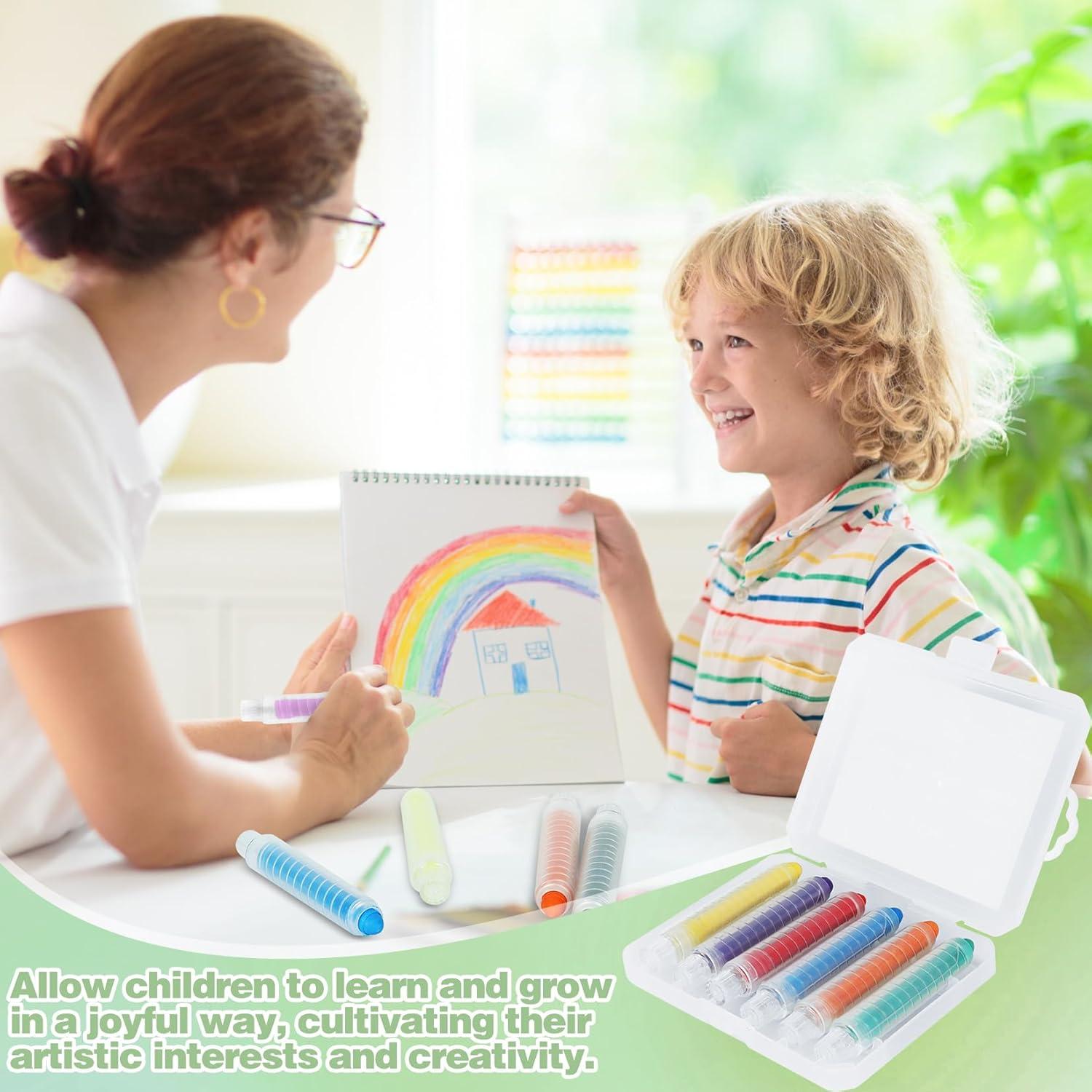 Tiza Sin Polvo Zhenbuco - 6 Piezas Multicolor Lavable