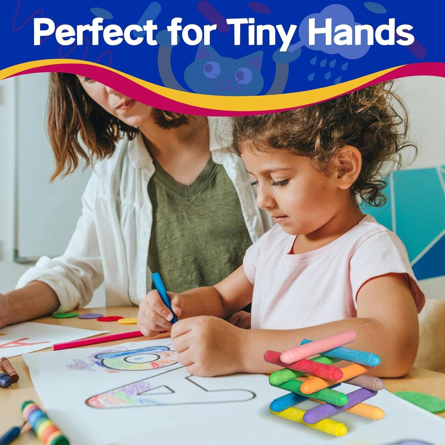 Tiza Sin Polvo ChalKaa 48PCS Borrable para Niños Multicolor