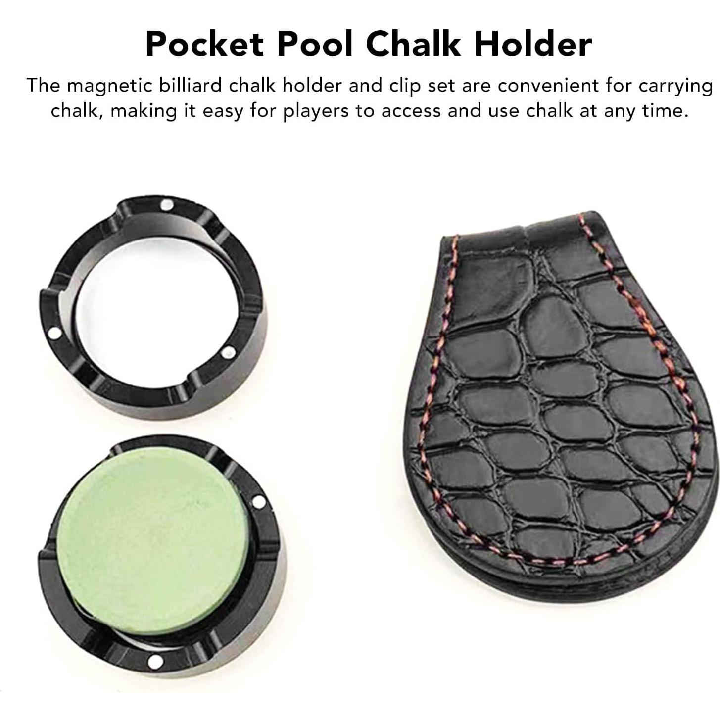 Soporte de Tiza de Billar CYSFETENA Magnético y Portátil