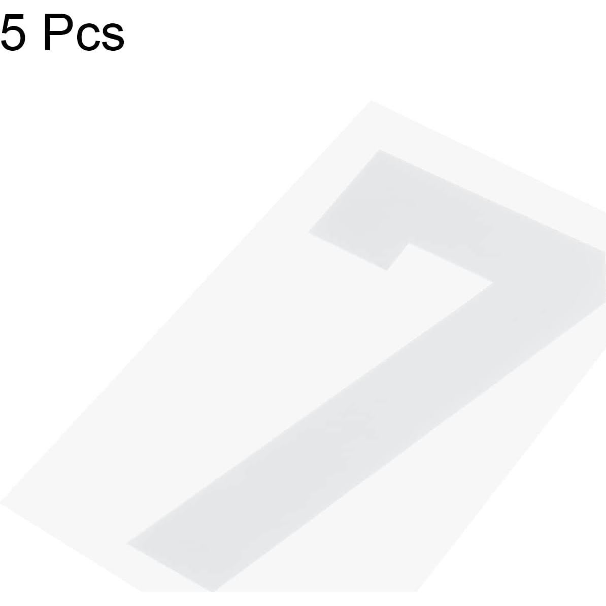 Parche de Número 7 MECCANIXITY 20cm Blanco para Uniforme - Paquete de 5