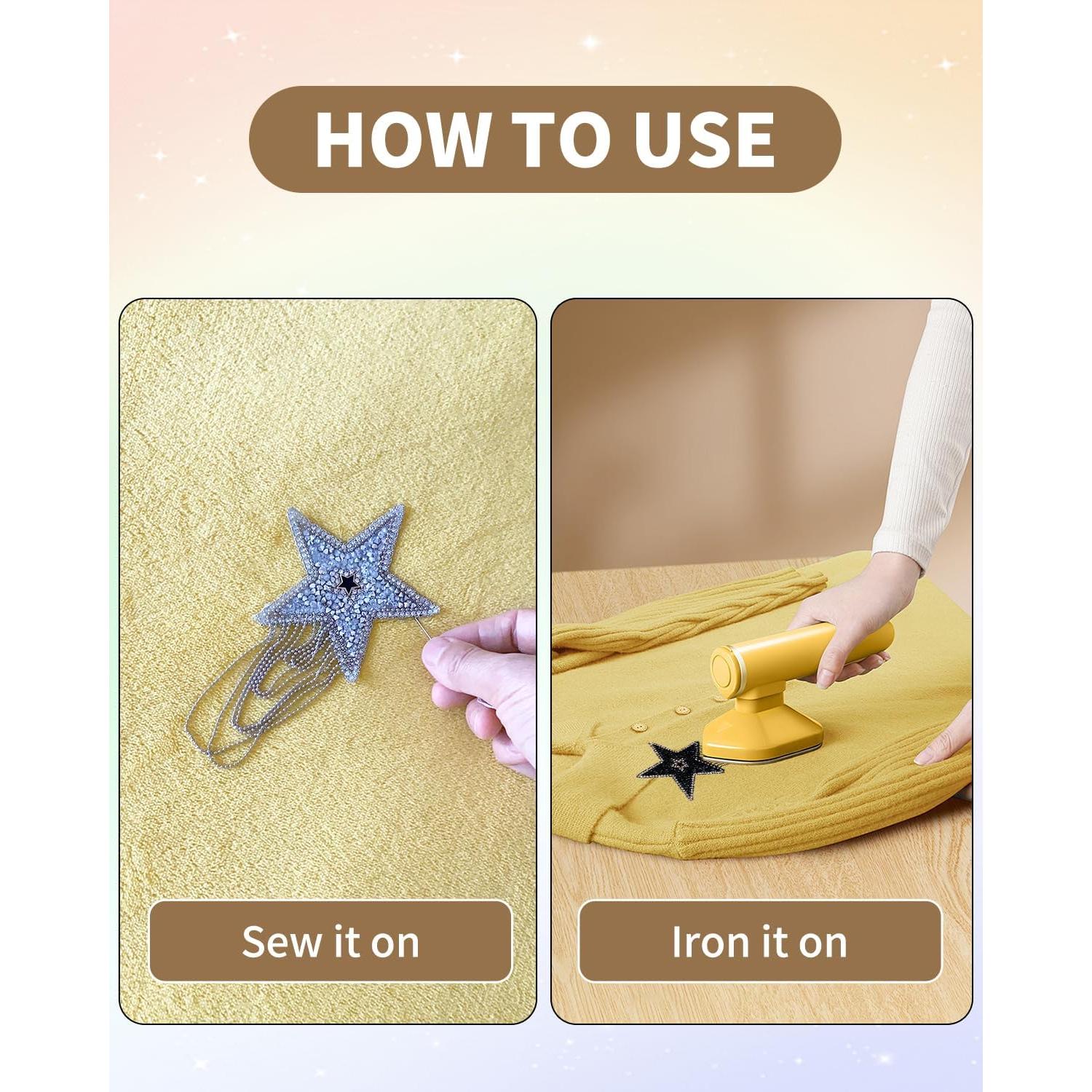 Parche Termoadhesivo HERSAUL Estrella Brillante 4 Pcs