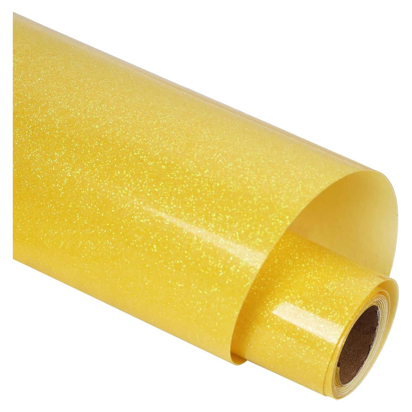 Vinilo de Transferencia de Calor Brillante Amarillo Guangyintong 30.48x152.4 cm