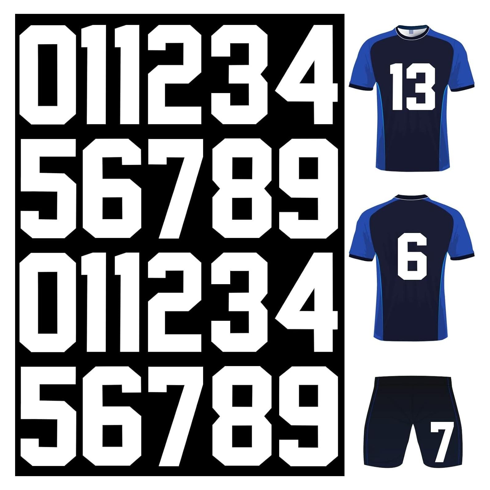 22 Piezas Números de Planchar en Hierro ArtCute 20.3 cm Blanco