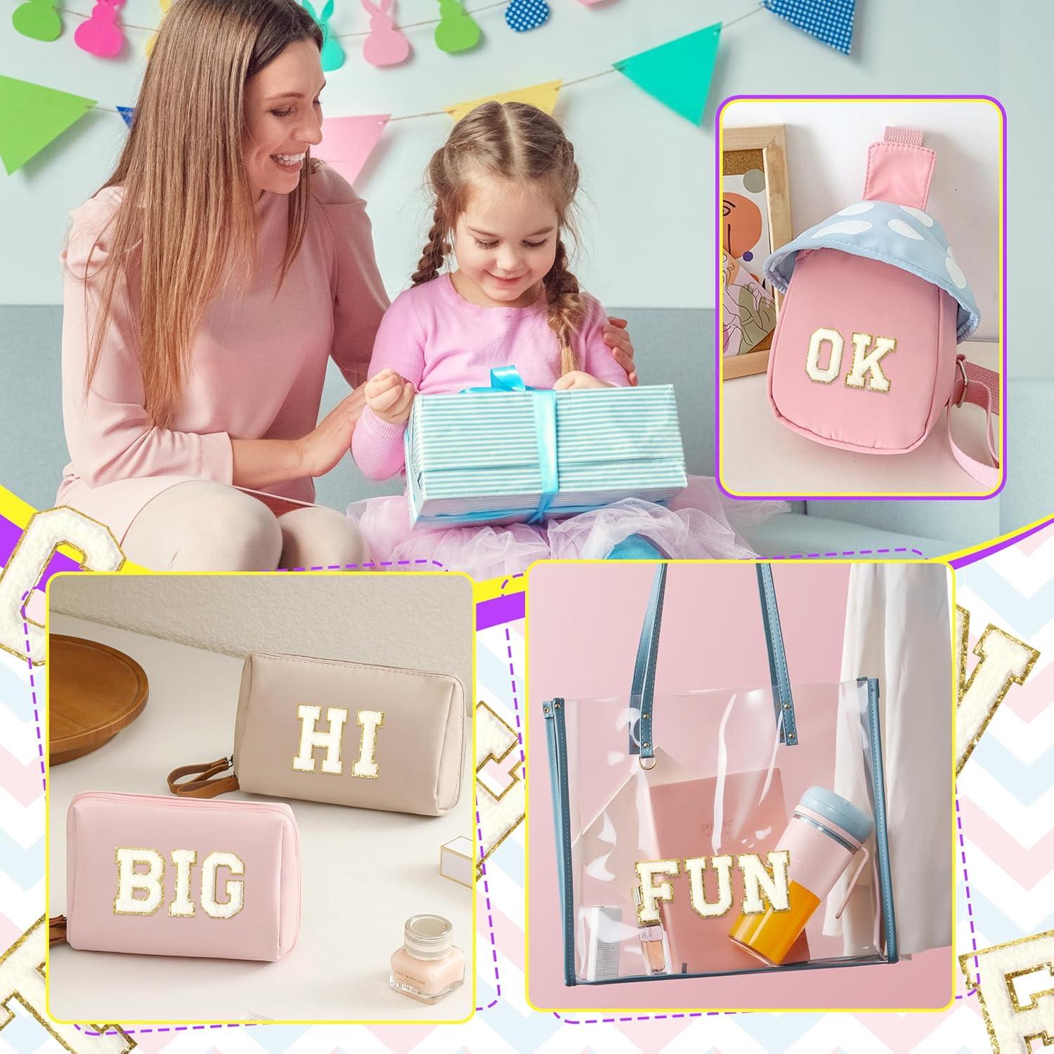 Parche de Letras Chenille Autoadhesivas NICEVINYL 26pcs