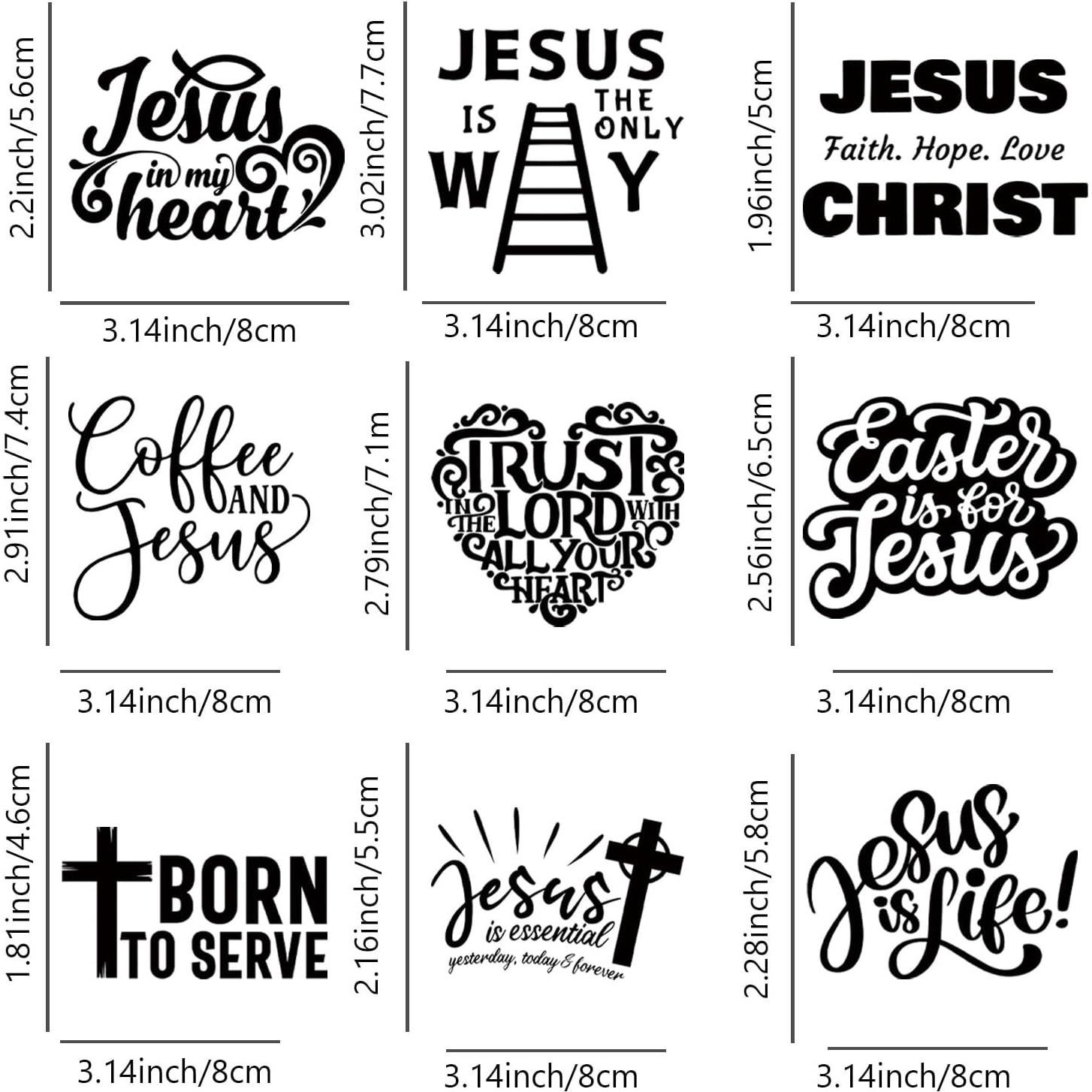 Set 9 Calcomanías de Transferencia de Calor Vinilo BOOVO JG-05