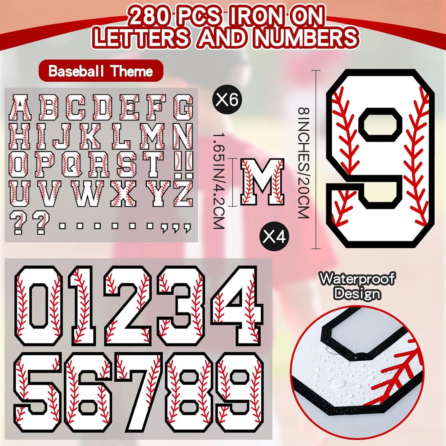 Zhanmai Letras y Números de Transferencia Térmica 280 Pcs DIY