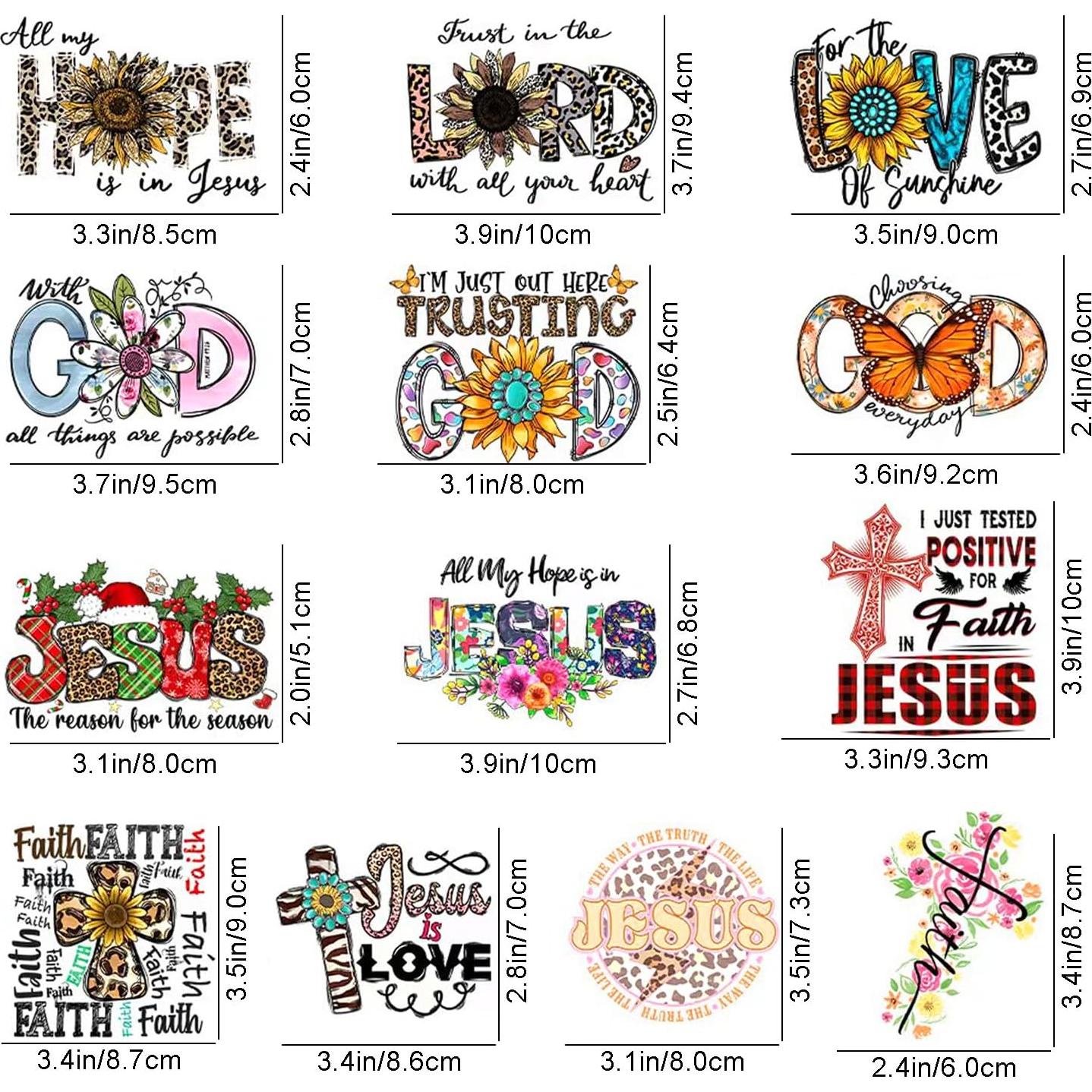 Calcomanías de Planchar VISIAIP 13 Piezas Leopardo Bendición