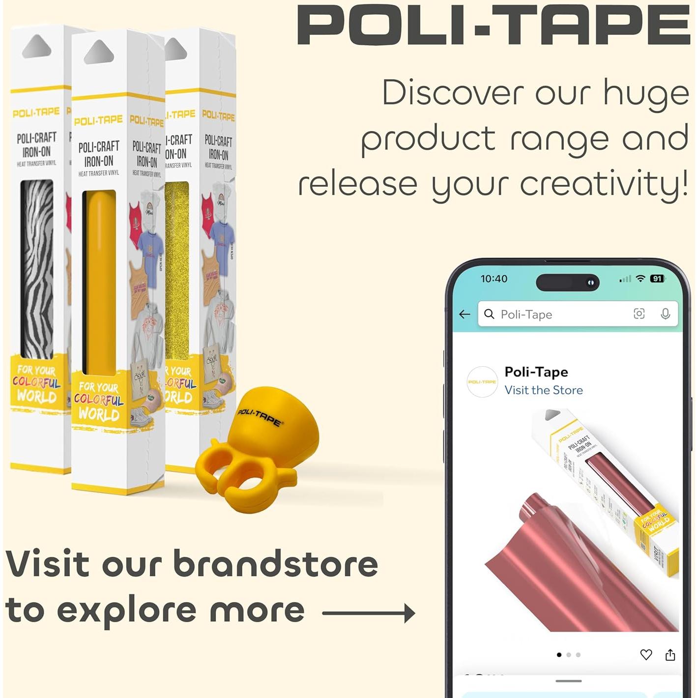 Vinilo de Transferencia de Calor Poli-Tape Flamingo 30.48x91.44cm