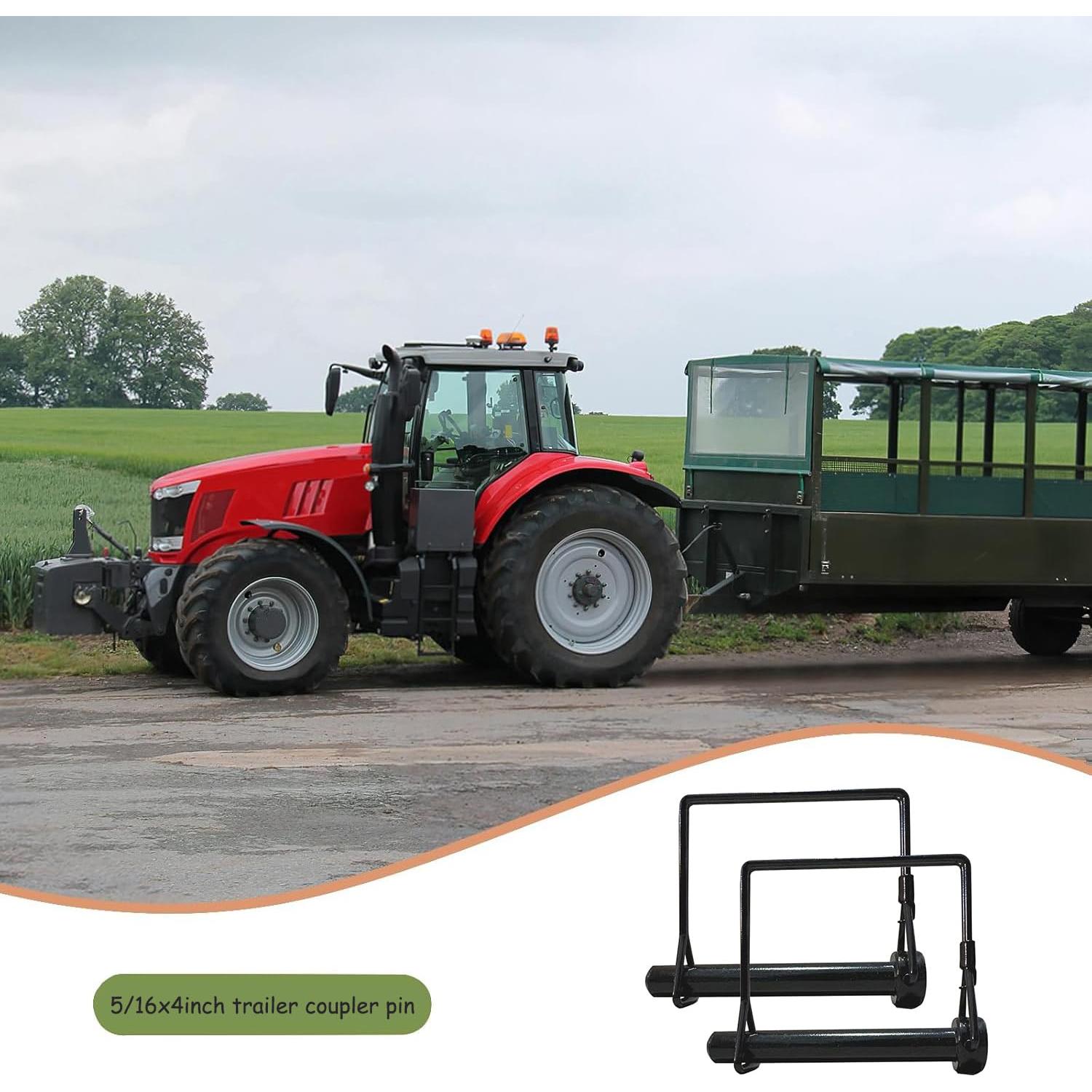 Pasador de Enganche Truleego 5/16 x 10 cm Acero Negro 2 Piezas