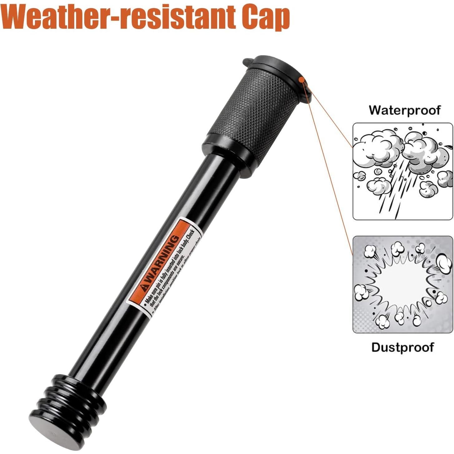 Cerradura de Enganche CZC AUTO 5/8" Diámetro 4" Pasador Extra Largo