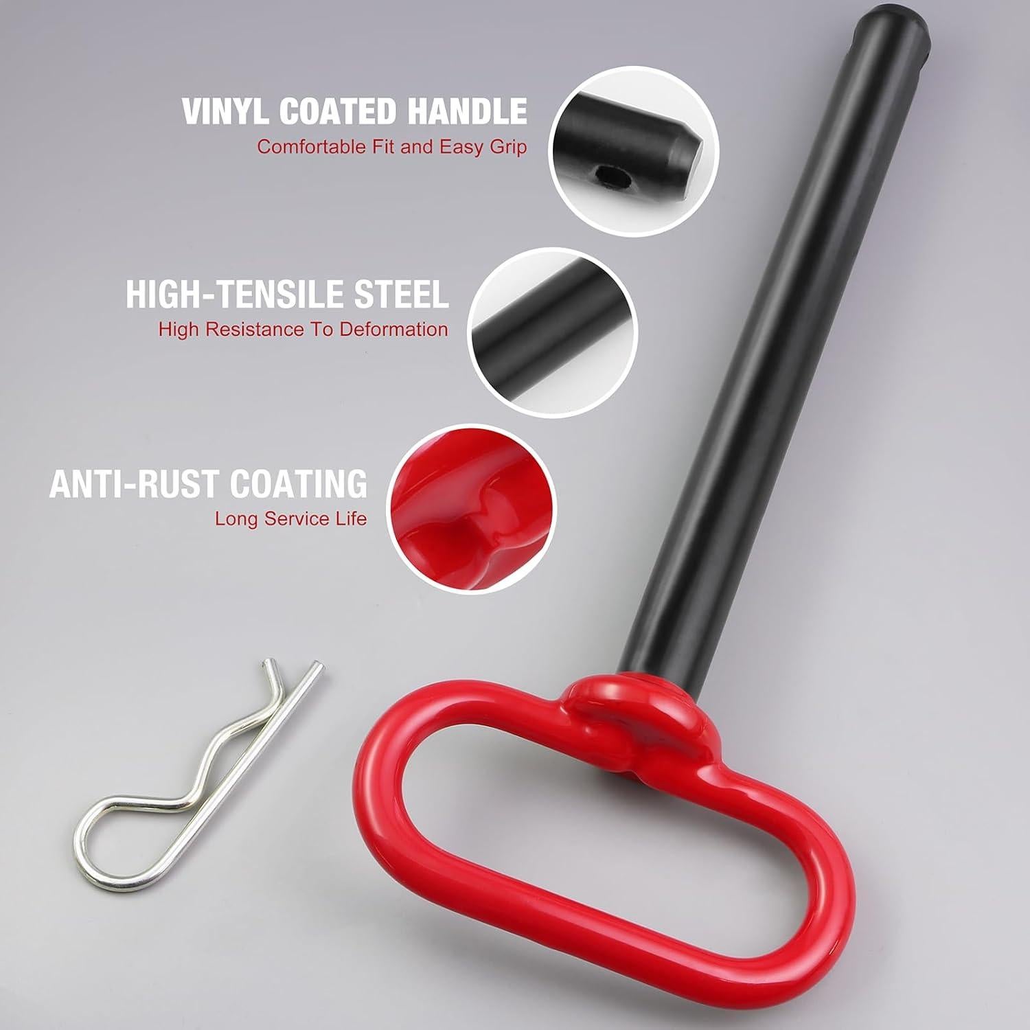 Pasador de Enganche de Remolque Jamiikury 2 Pcs 1.59 cm x 15.24 cm