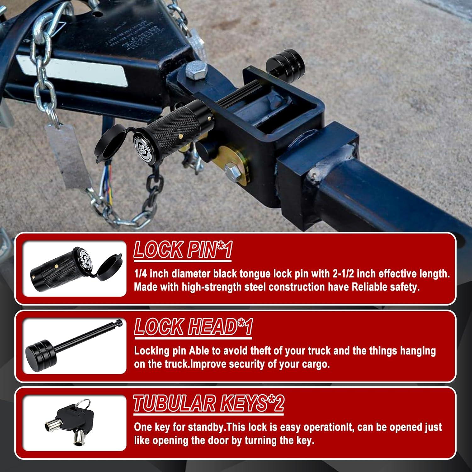 Pasador de bloqueo de acoplador de remolque Cenipar 6.35mm x 6.35cm