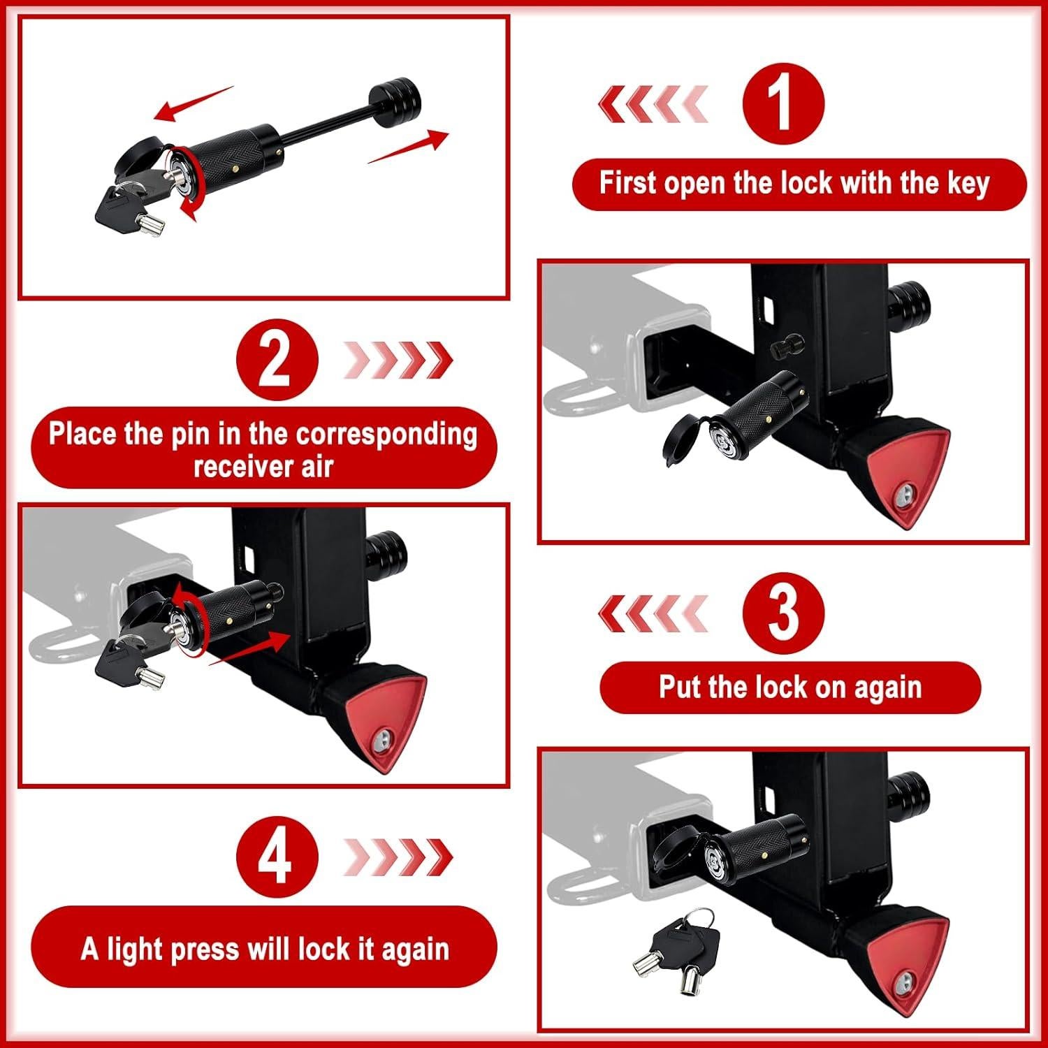 Pasador de bloqueo de acoplador de remolque Cenipar 6.35mm x 6.35cm