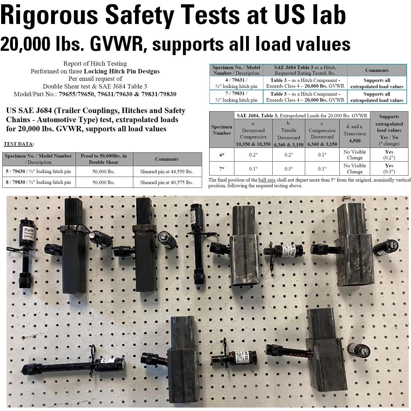 Cerradura de Enganche TowWorks 79833 con Llave Igual - 3 Unidades