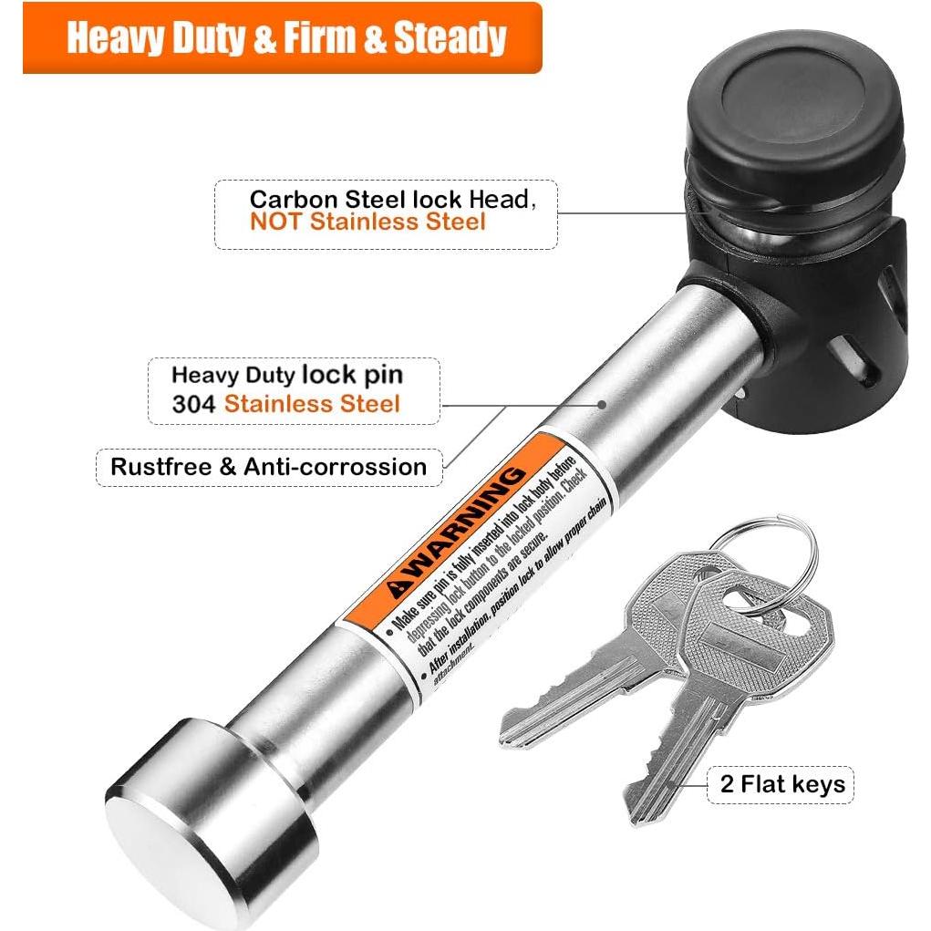 Cerradura de Pasador CZC AUTO Acero Inoxidable 5/8" para Remolque