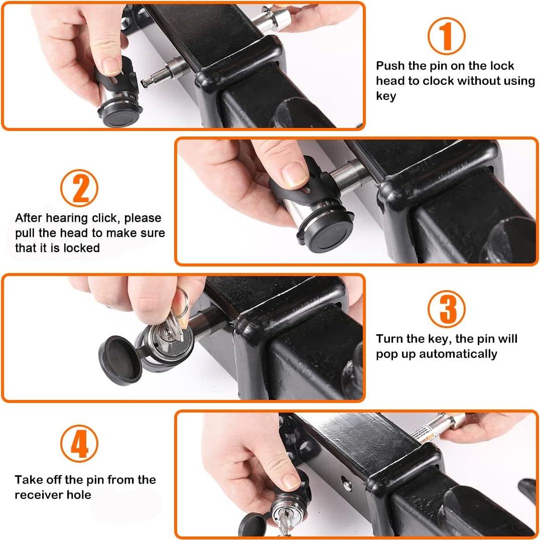 Cerradura de Pasador CZC AUTO Acero Inoxidable 5/8" para Remolque