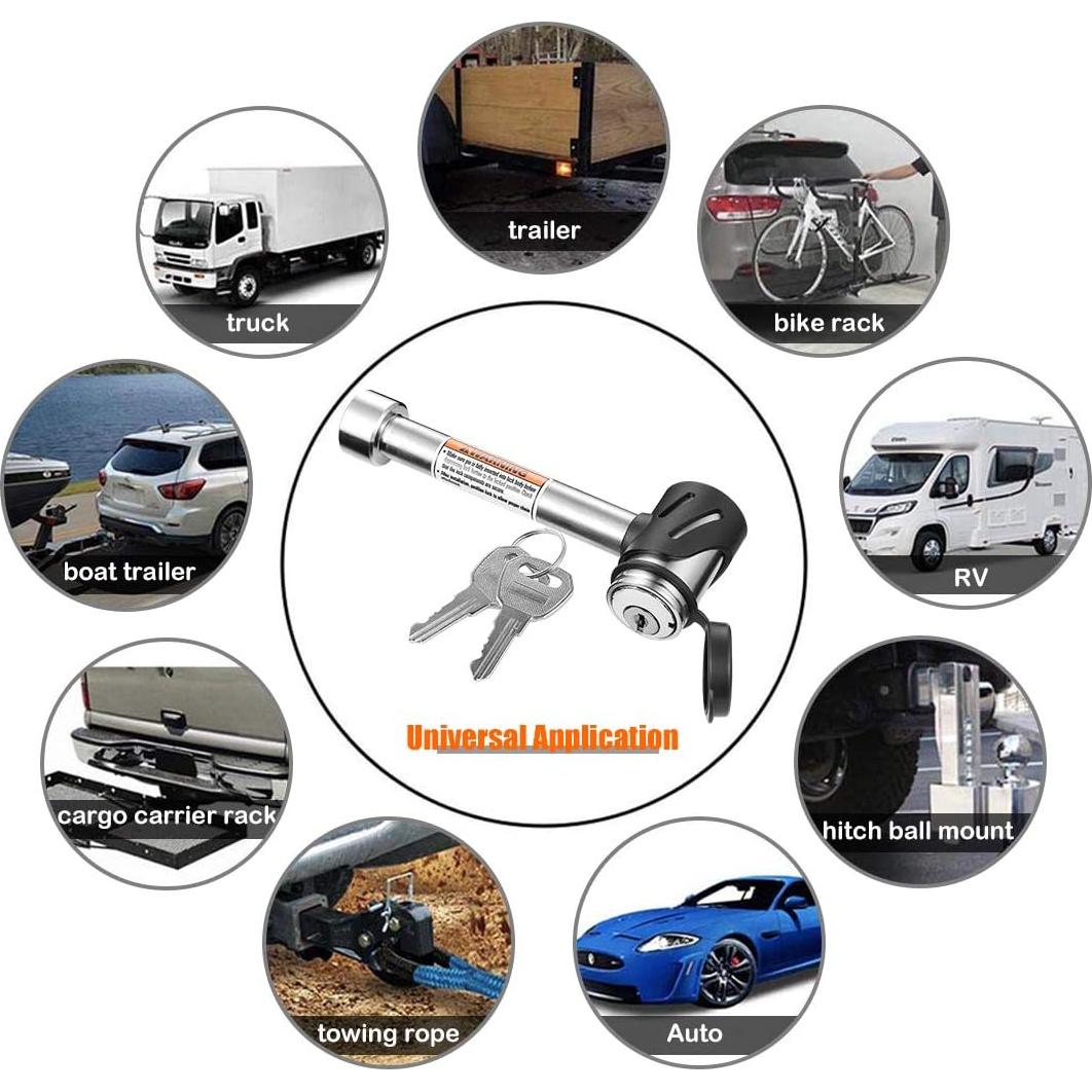 Cerradura de Pasador CZC AUTO Acero Inoxidable 5/8" para Remolque