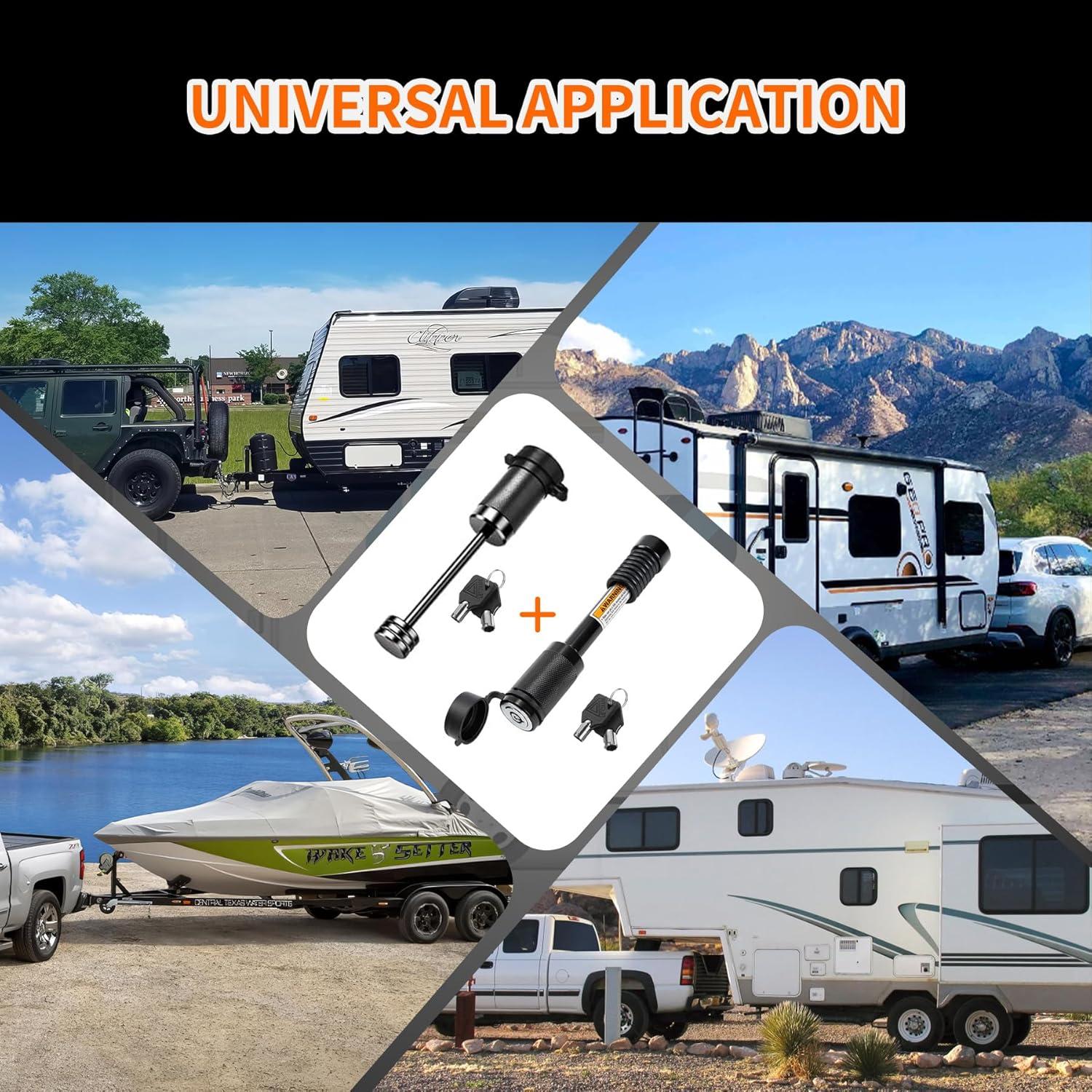 Conjunto de Cerraduras Antirrobo METOWARE para Remolque 5/8"