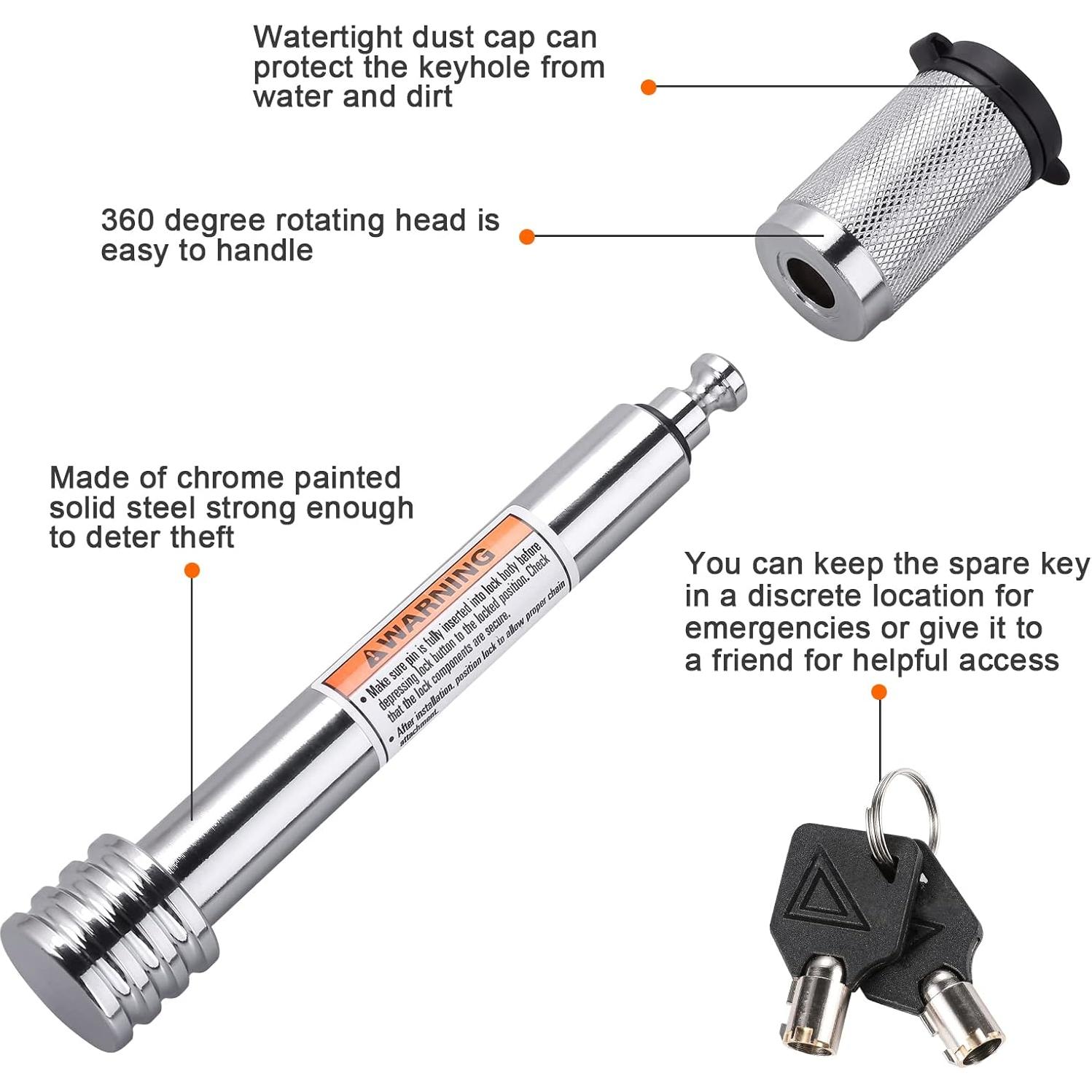 Cerradura de Enganche CZC AUTO 4" para Remolque 5/8"