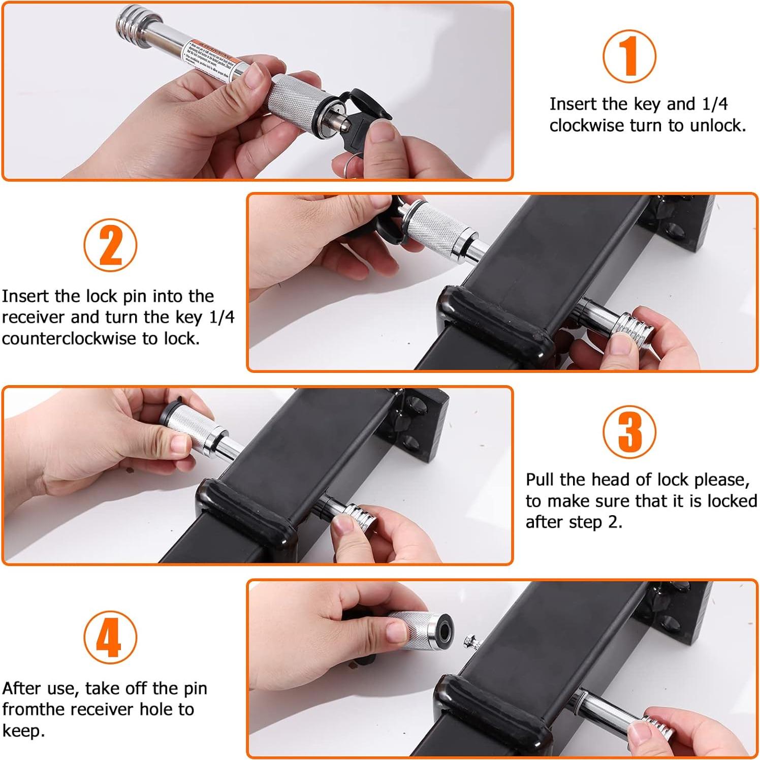 Cerradura de Enganche CZC AUTO 4" para Remolque 5/8"