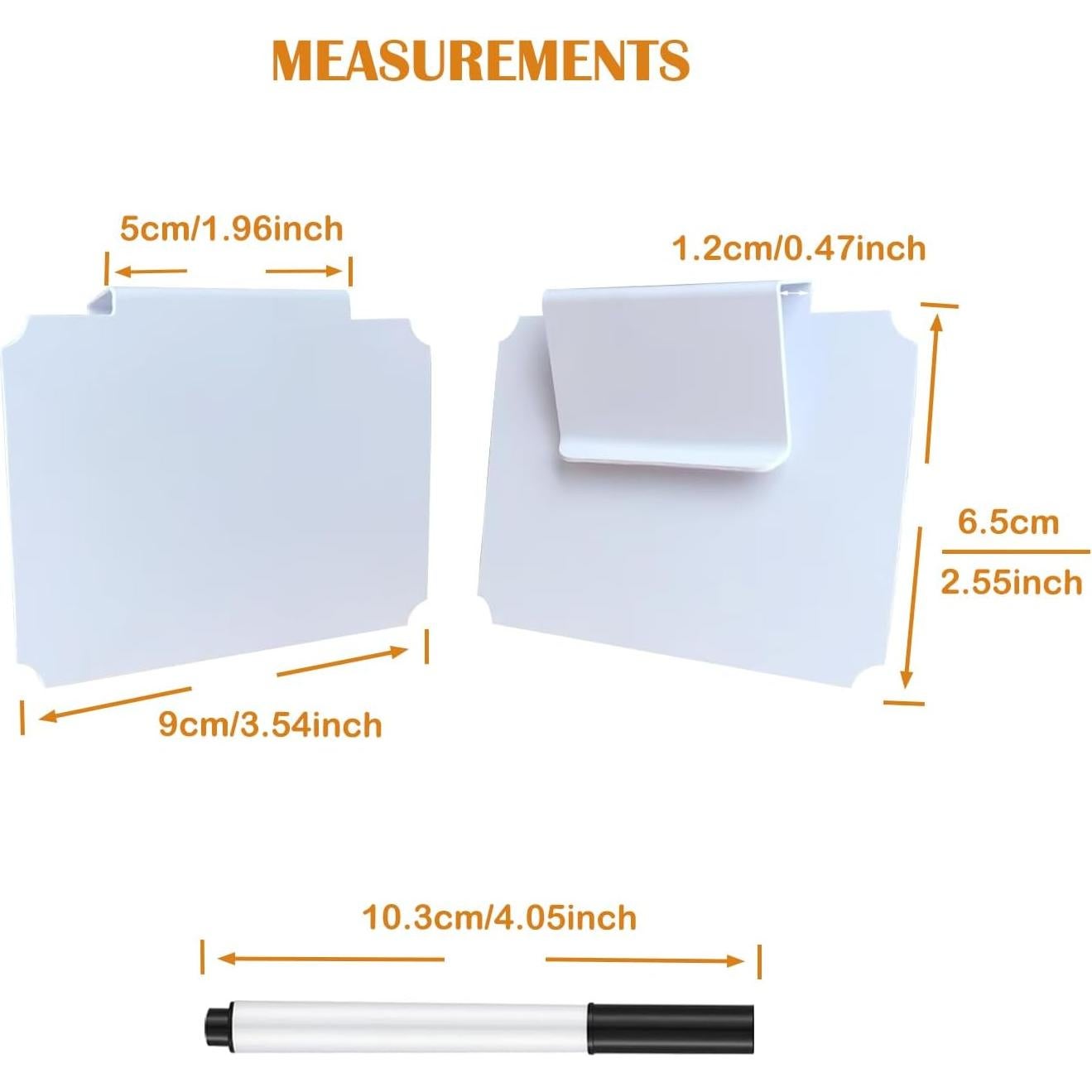 Kit de Sujetadores de Etiquetas Borrables Badigo - 20 Clips PVC y 2 Marcadores