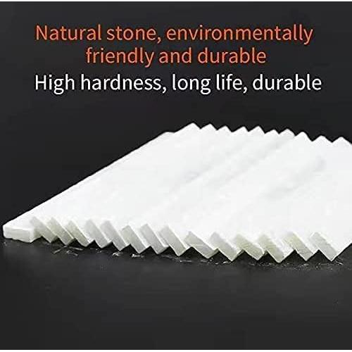 Soporte de piedra de jabón HZXSDEG con 14 recargas blancas