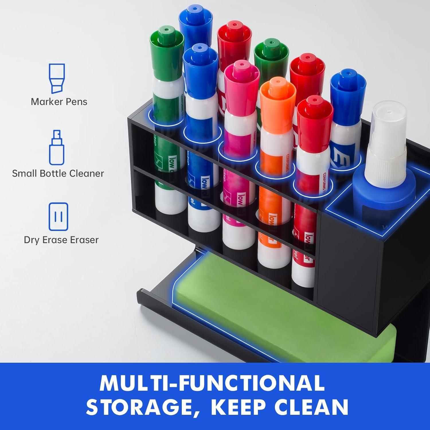 Soporte Magnético para Marcadores Banafich Negro Acrílico