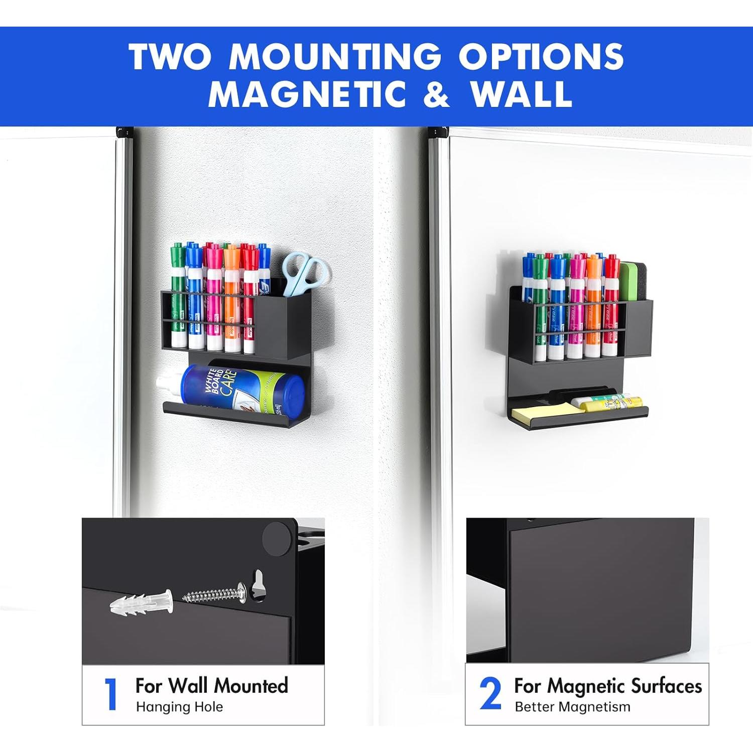 Soporte Magnético para Marcadores Banafich Negro Acrílico