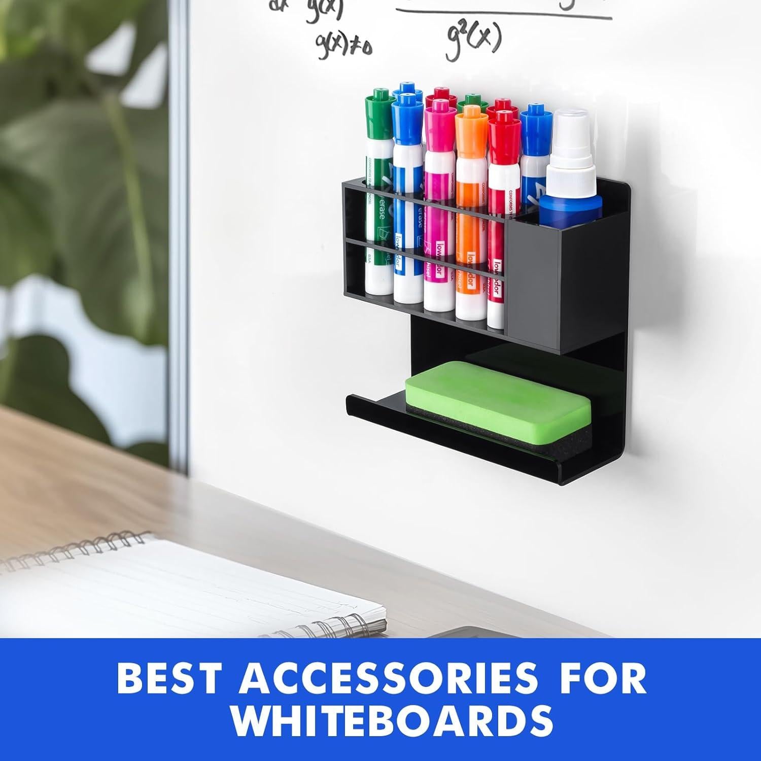 Soporte Magnético para Marcadores Banafich Negro Acrílico