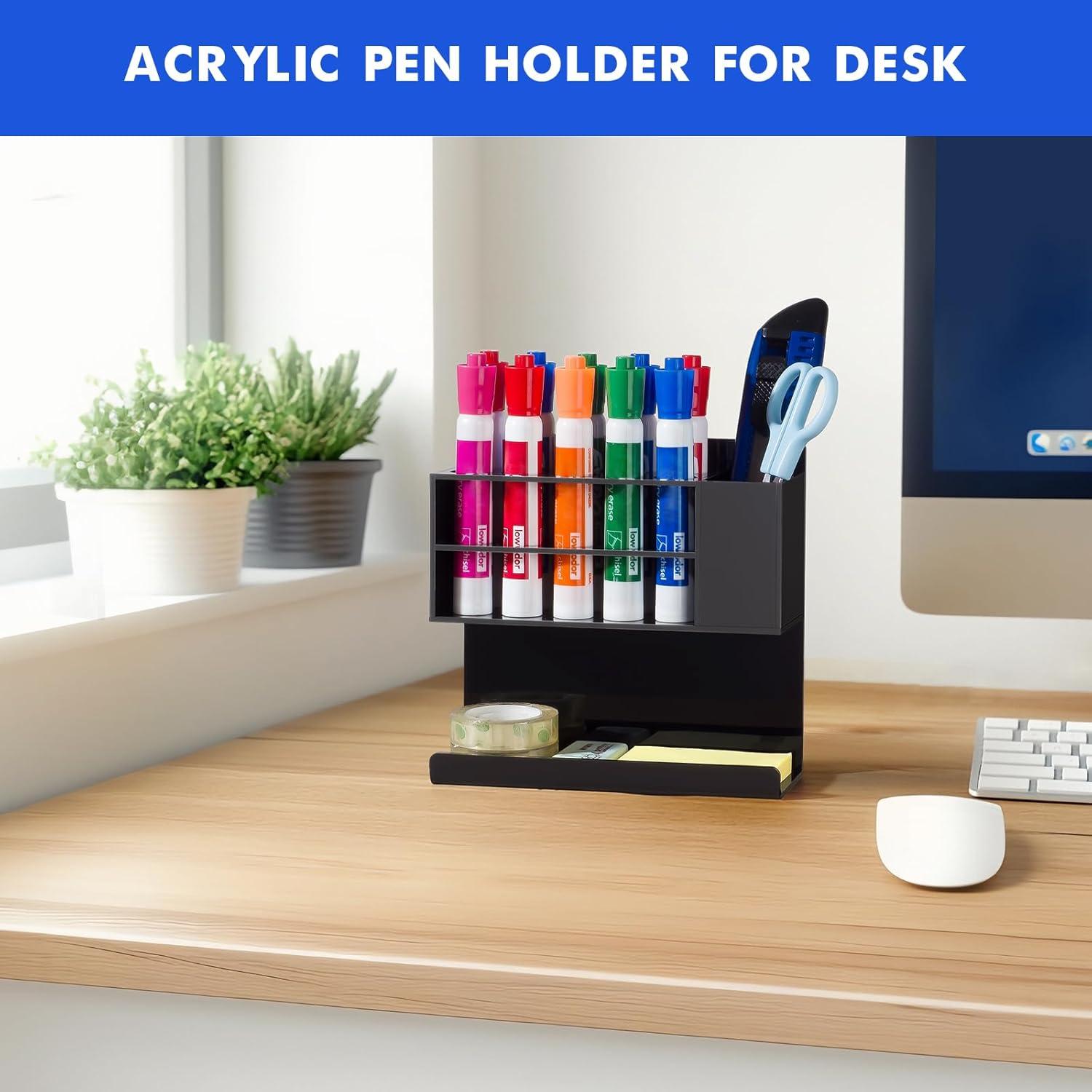 Soporte Magnético para Marcadores Banafich Negro Acrílico