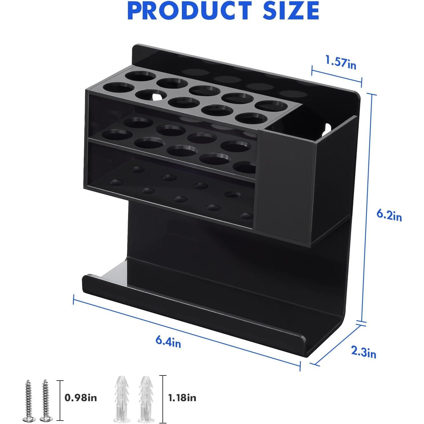 Soporte Magnético para Marcadores Banafich Negro Acrílico