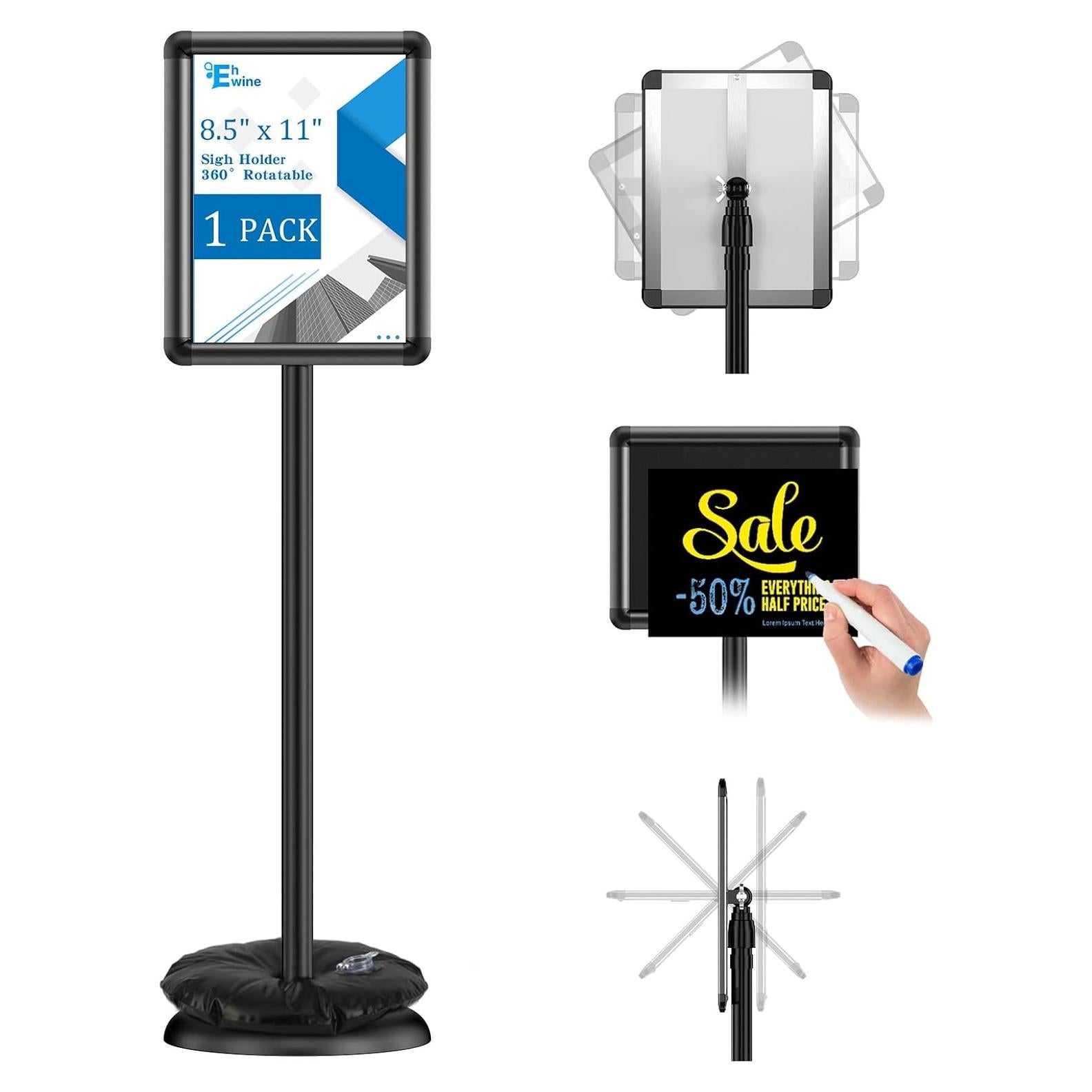 Soporte de Carteles EHWINE 21.6x27.9 cm Ajustable para Menú