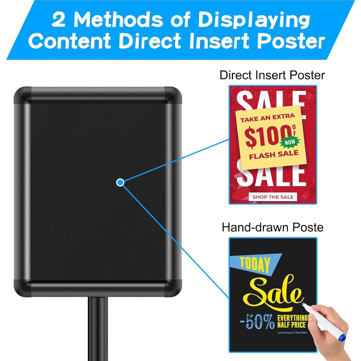 Soporte de Carteles EHWINE 21.6x27.9 cm Ajustable para Menú