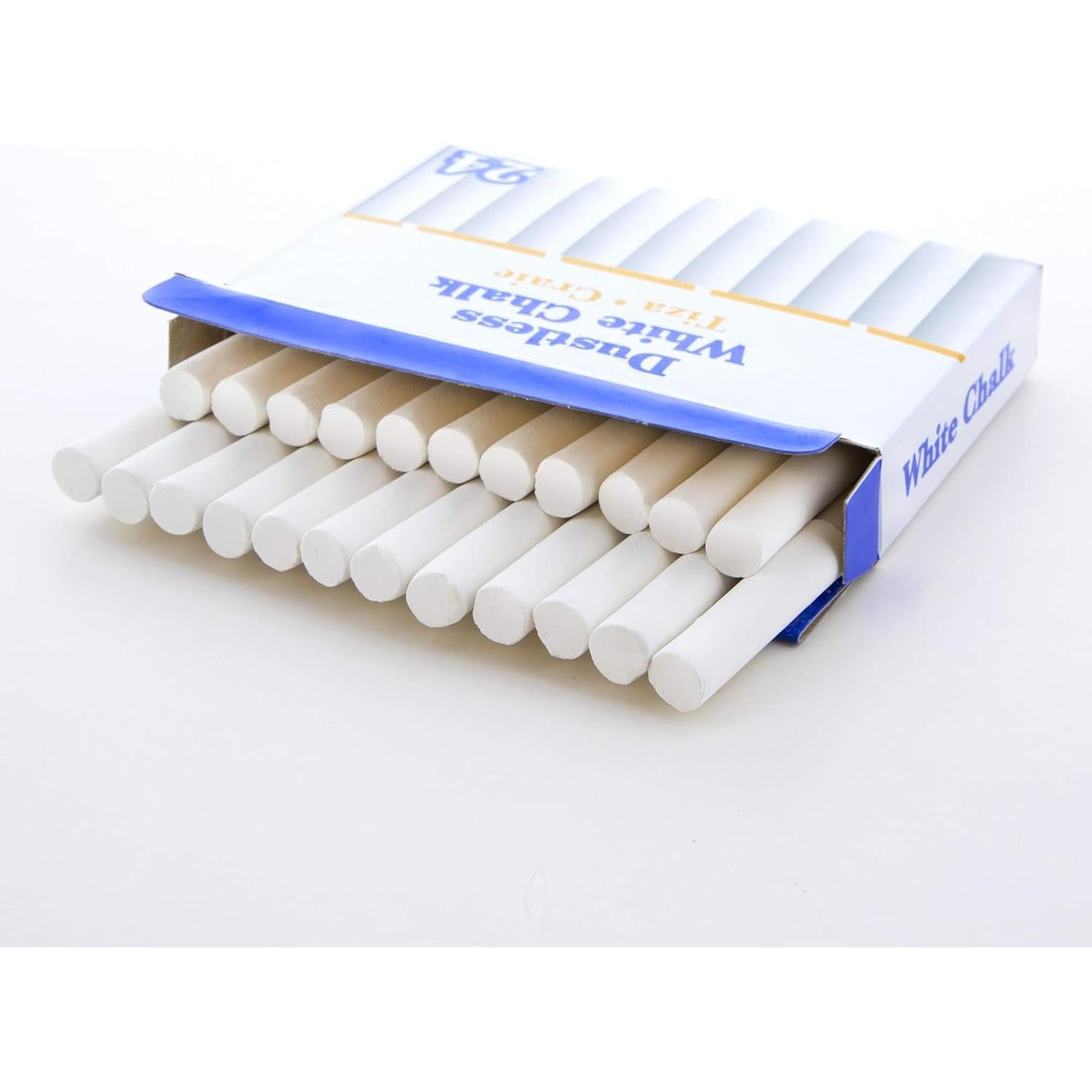 Tiza Blanca BAZIC 24 Piezas para Pizarra y Manualidades