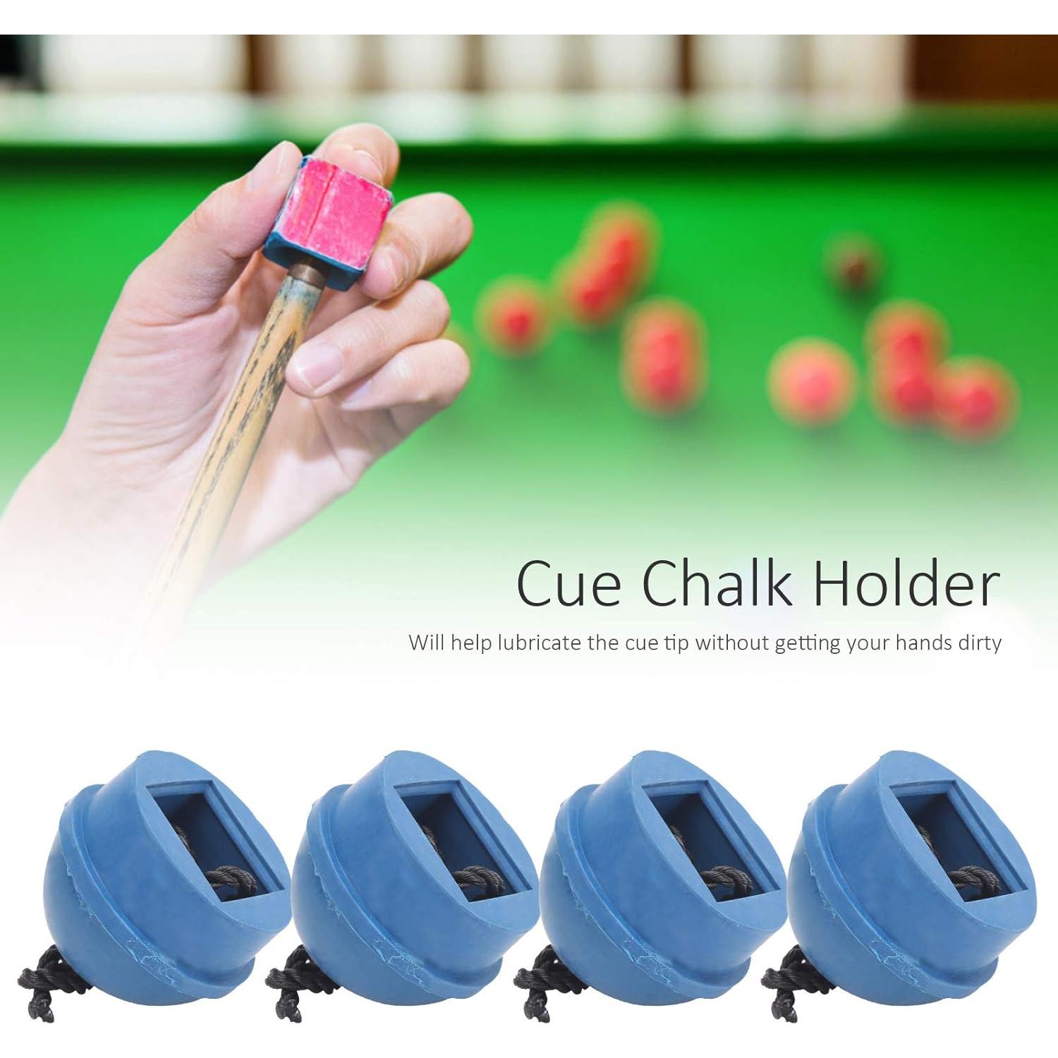 Soporte de Tiza para Taco VGEBY - 4 Piezas de Goma Azul