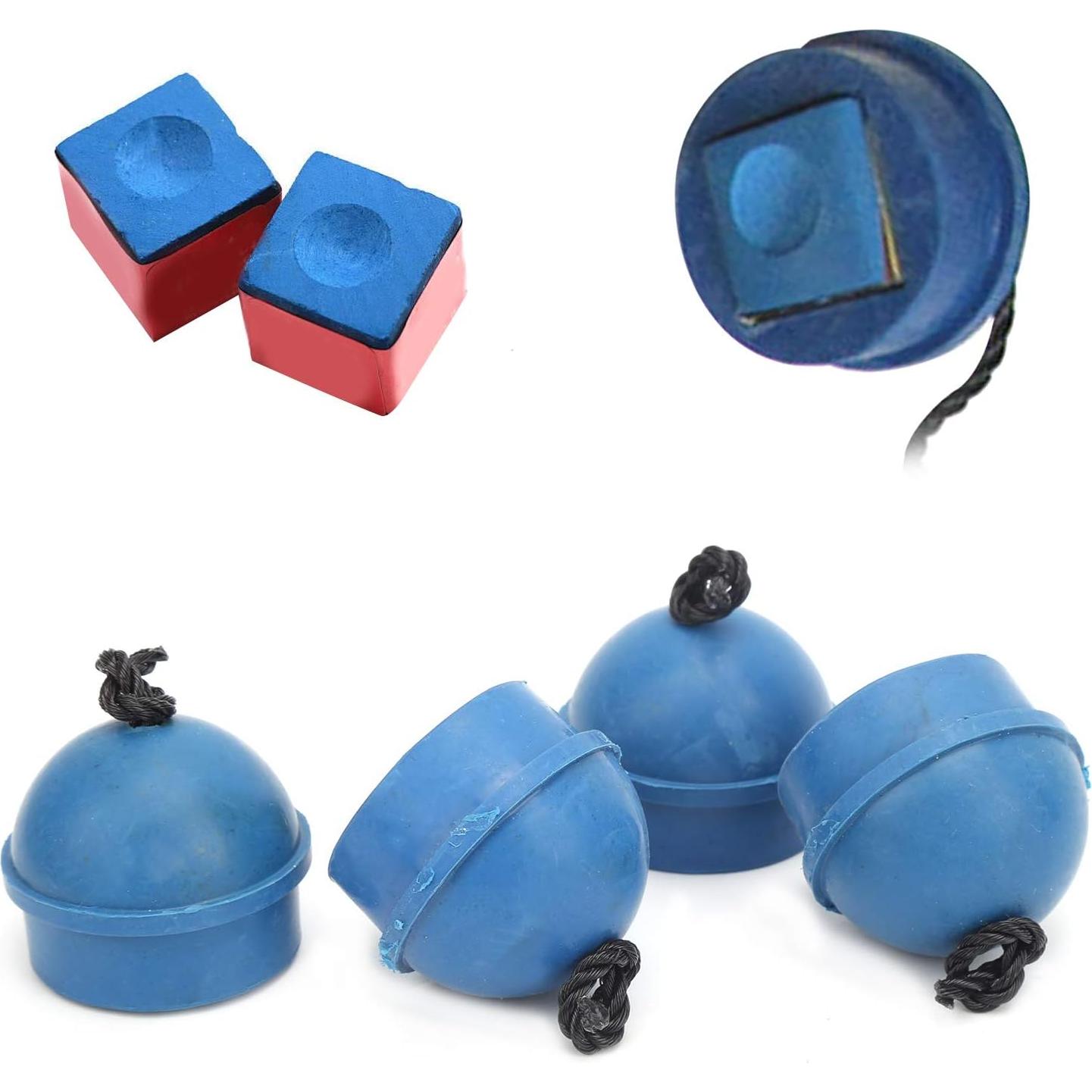 Soporte de Tiza para Taco VGEBY - 4 Piezas de Goma Azul