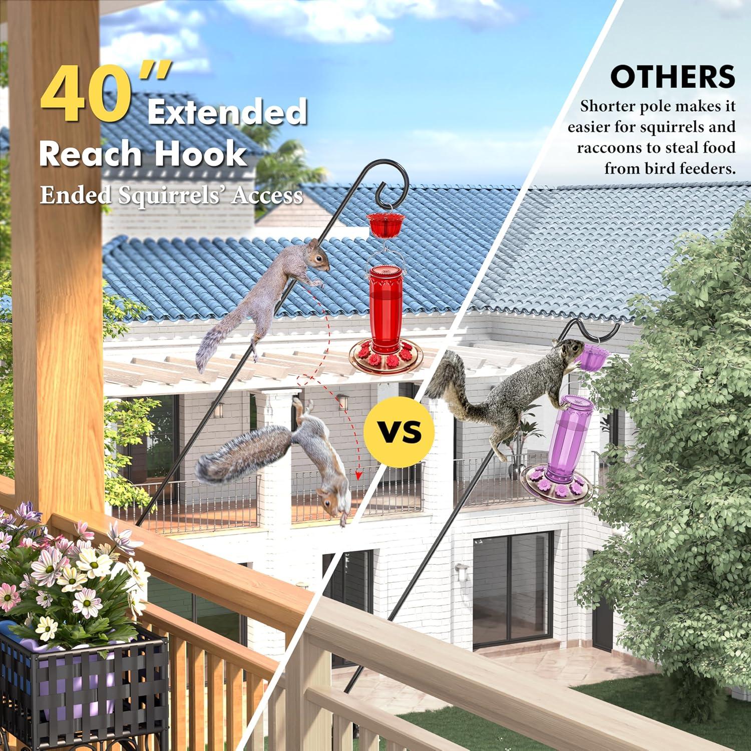 iBorn Soporte de Pared para Comedero de Aves 40" (101.6 cm) - Paquete de 2