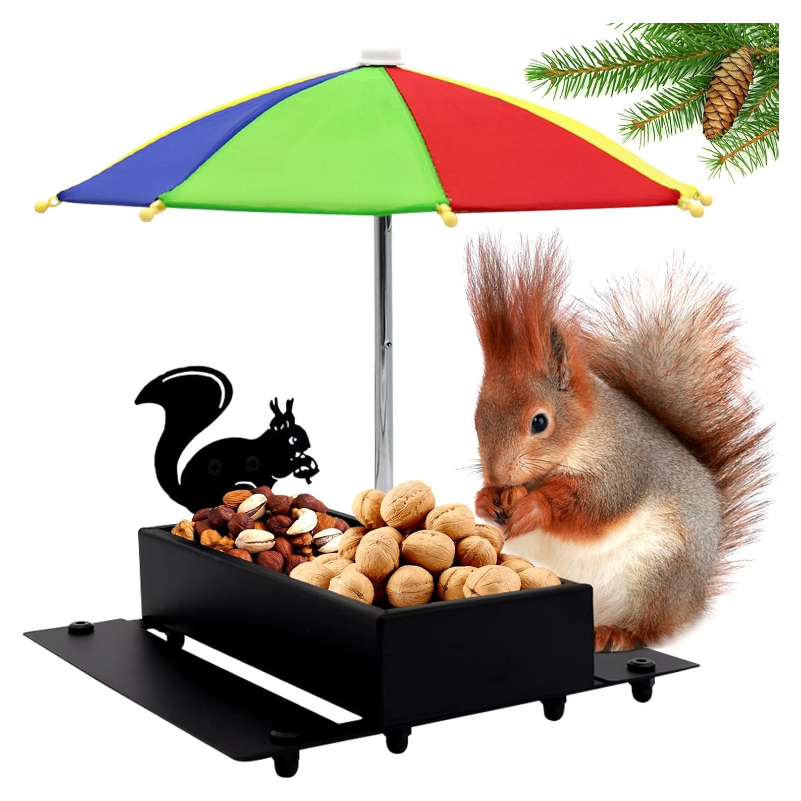 Comedero para Ardillas Beyoogeem con Paraguas y Mesa de Picnic