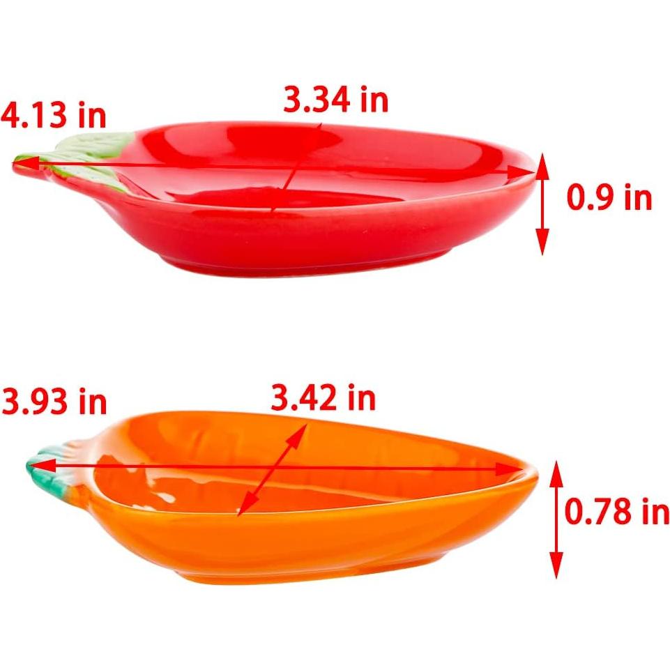 Tazón de Cerámica para Hámster VTurboWay - 2 Pcs, Antivuelco