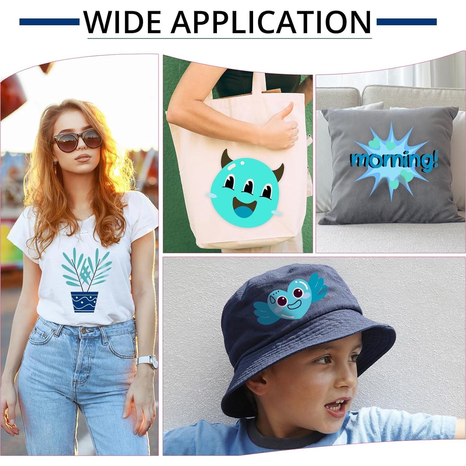 Vinilo de Transferencia de Calor HTVRONT Azul 13 Hojas para Camisetas