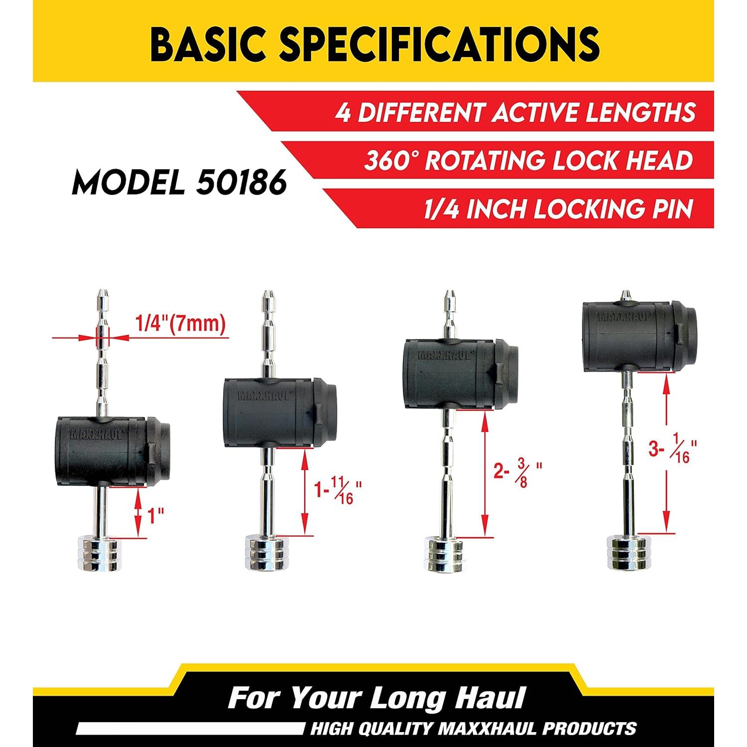 Cerradura de Acoplamiento MaxxHaul 50186 Ajustable 1/4"