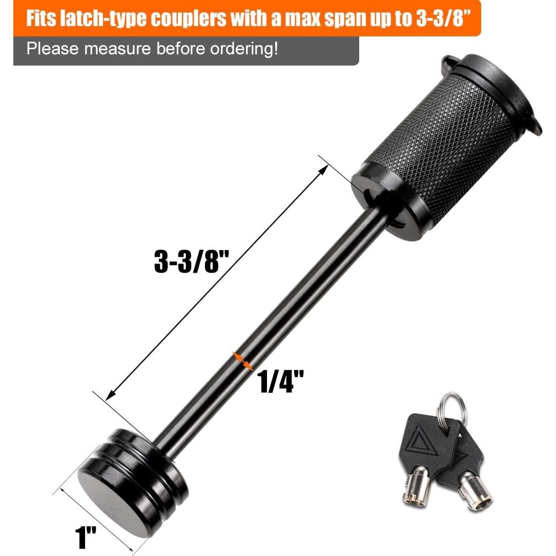 Cerradura de Remolque CZC AUTO 1/4" Diámetro con 2 Llaves